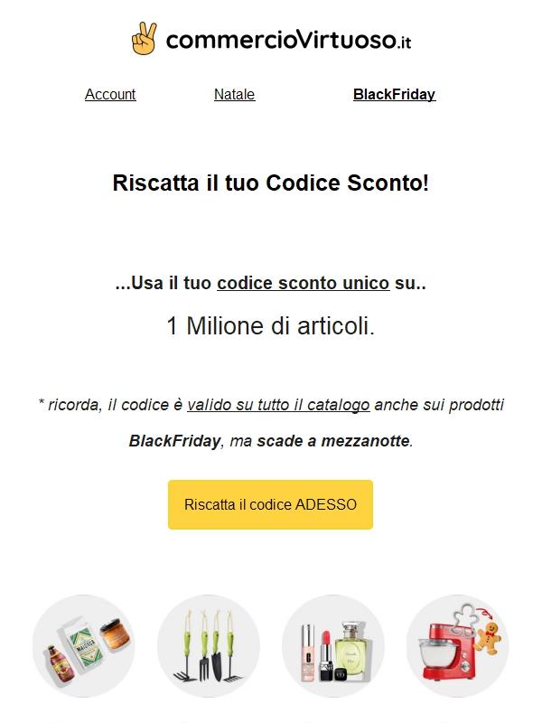 Codice Sconto! Black Friday Week🔥Solo 24H