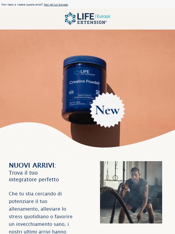 Nuovi arrivi per il tuo benessere