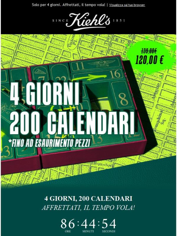 Solo 200 Calendari dell'Avvento a 120€! 🎁