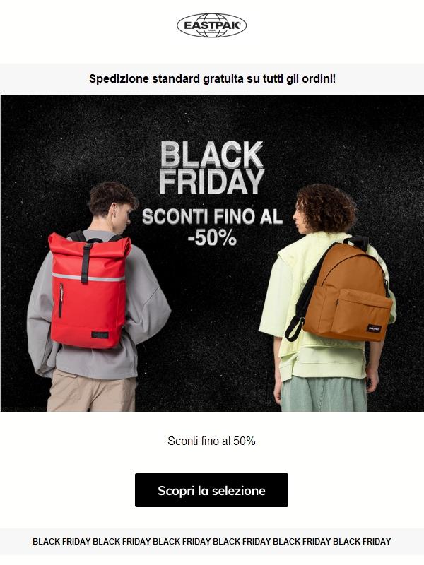 BLACK FRIDAY: Risparmia fino al 50% sugli zaini