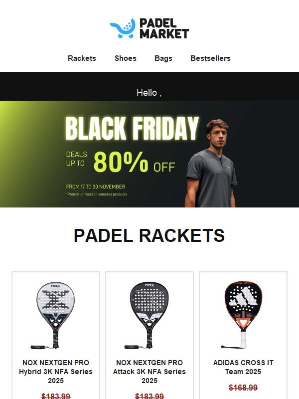 Warning: your padel buddies will ask where you got this deal 😏