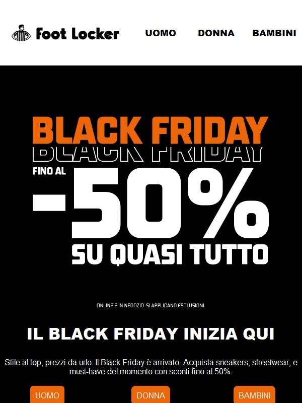 Il Black Friday è LIVE. Fino al -50%. 💥📢