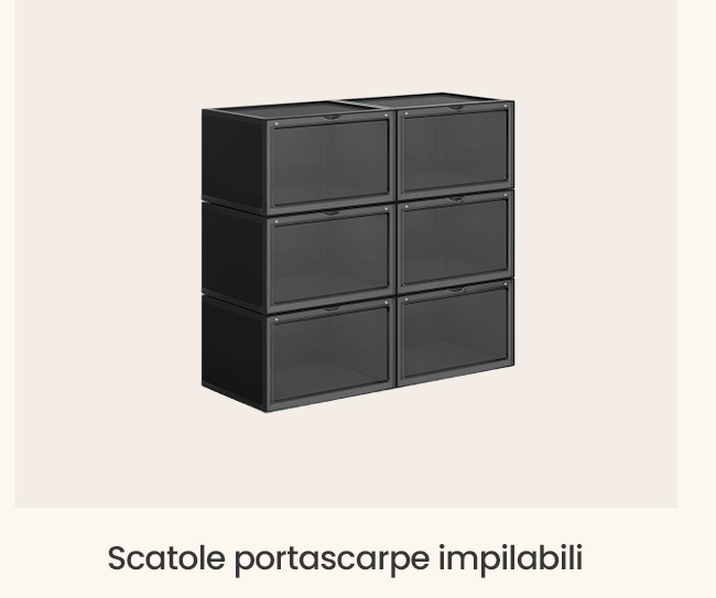 Scatole portascarpe impilabili
