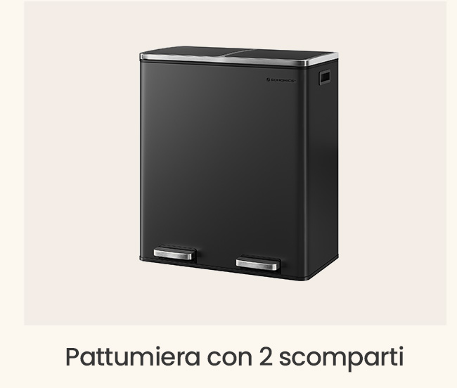 Pattumiera con 2 scomparti