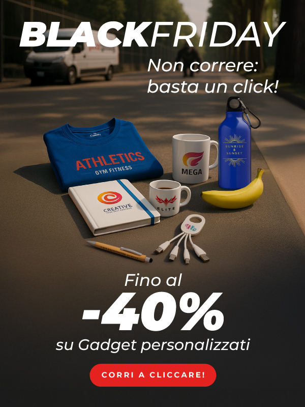 Gadget personalizzati fino al -40%