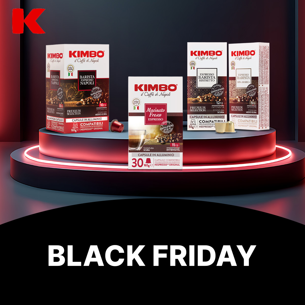 Black Friday Kimbo Tutti i caffè e gli accessori a -25%