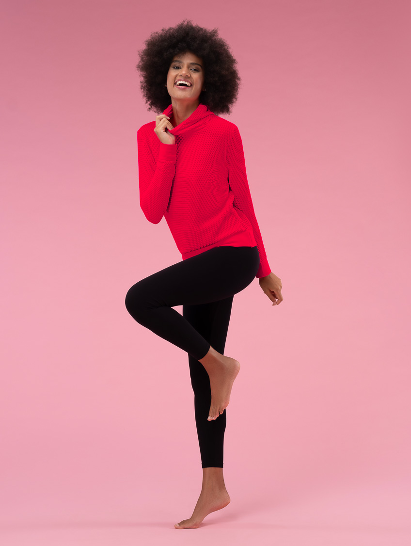 Image of Felpa Maniche Lunghe Con Cappuccio Unisex - - Scarlatto