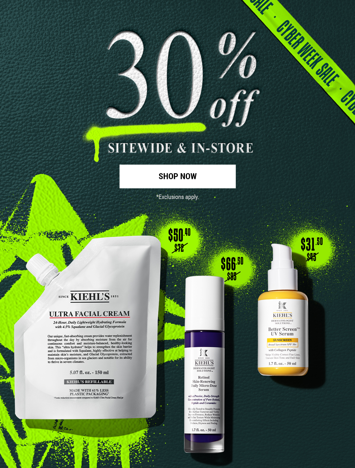 30% off SITEWIDE & IN-STORE