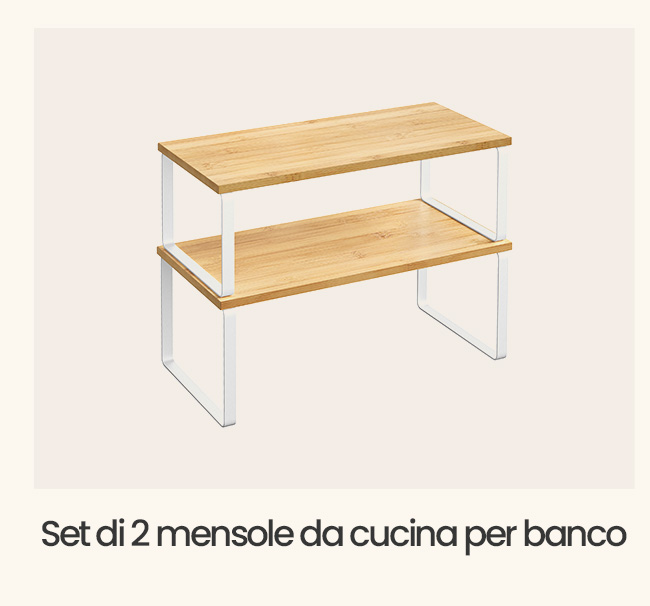 Set di 2 mensole da cucina per banco