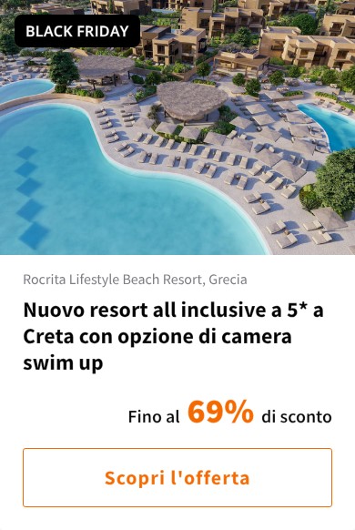 Nuovo resort all inclusive a 5* a Creta con opzione di camera swim up