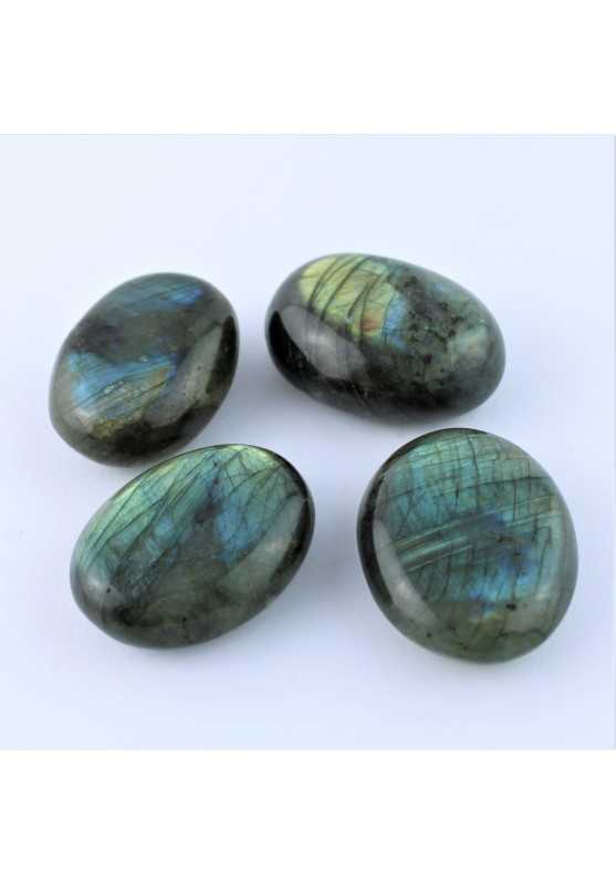 Image of Saponetta Labradorite Madagascar Riflessi Blu Oro 66-96 gr Cristalloterapia Zen