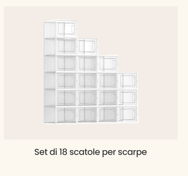Set di 18 scatole per scarpe