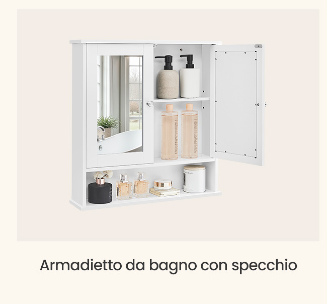 Armadietto da bagno con specchio