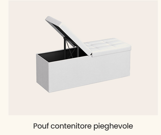 Pouf contenitore pieghevole