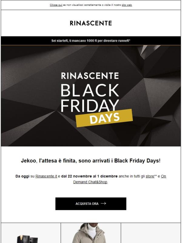 Black Friday Days: sconti fino al 50%