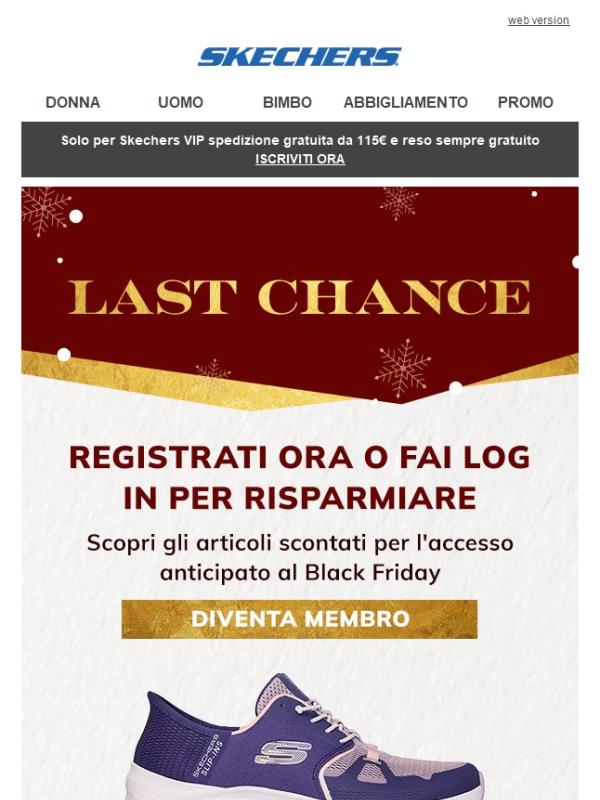 Sconti esclusivi per Skechers VIP