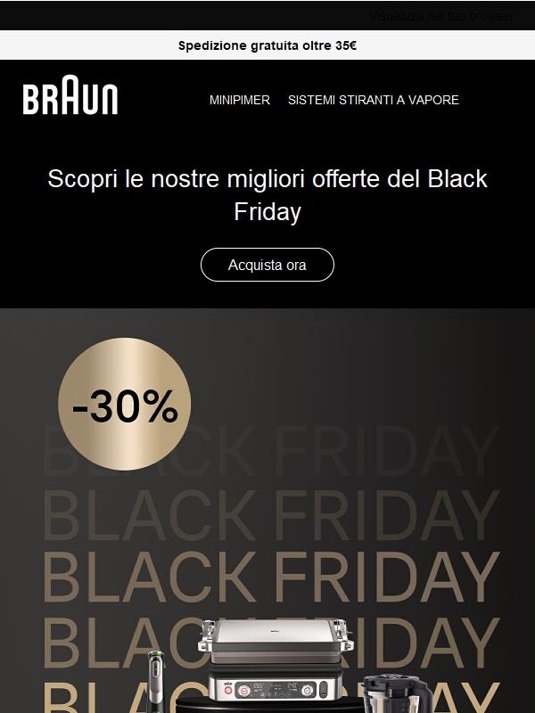 Scopri le nostre migliori offerte del Black Friday