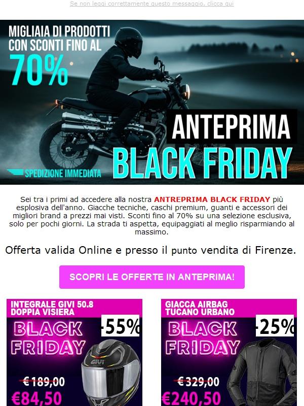 Accesso ANTEPRIMA BLACK FRIDAY : I Tuoi Brand Preferiti Fino a -70% | Spedizioni Gratis