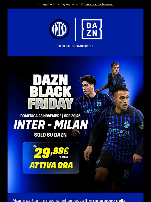Guarda Inter-Milan solo su DAZN!