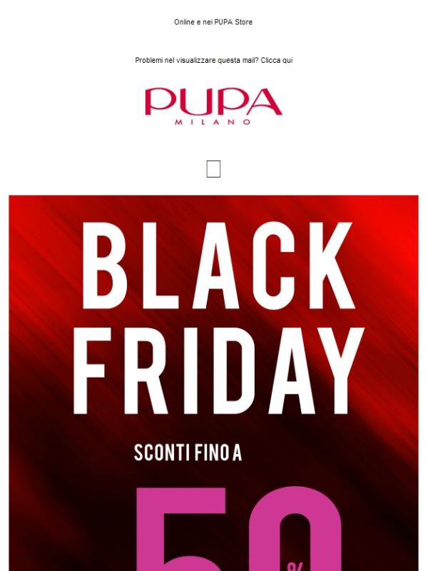 BLACK FRIDAY 🖤 Sconti fino al -50%