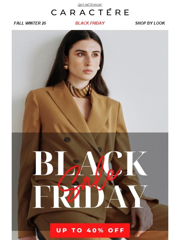 Black Friday: offerte imperdibili sulla nuova collezione!