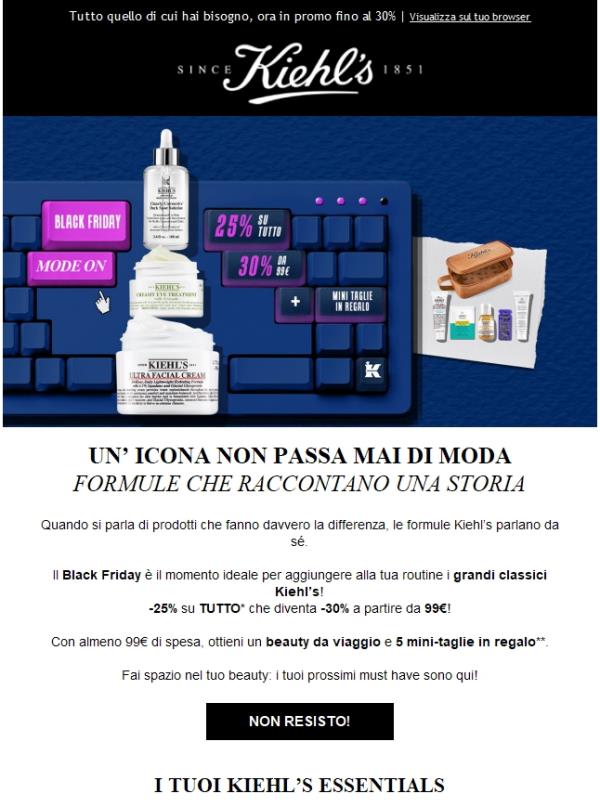 Approfitta del Black Friday per aggiungere al tuo beauty i classici Kiehl’s