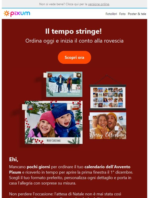 ⏰ Il tempo sta per scadere! Ordina adesso il tuo calendario dell’Avvento!