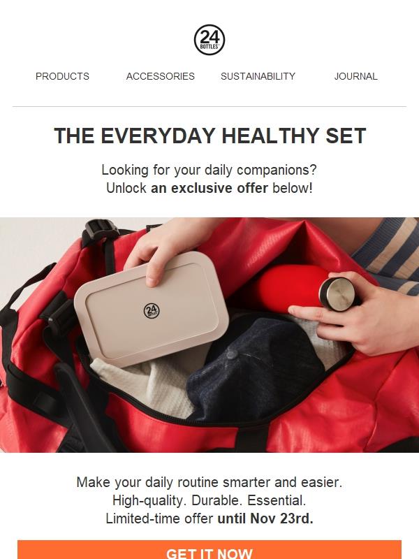 🚀 Upgrade your everyday: Urban Bottle & Snack Box at 35% Off!