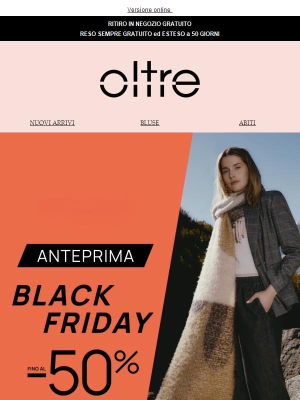 Non perderti l'anteprima Black Friday! Sconti fino al 50%