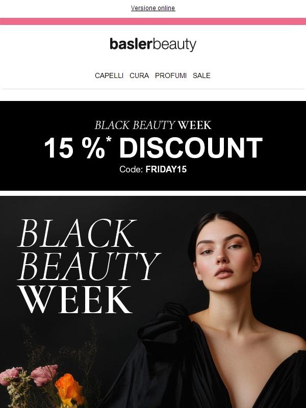 È la Black Beauty Week: 15 % di sconto su tanti prodotti di bellezza preferiti
