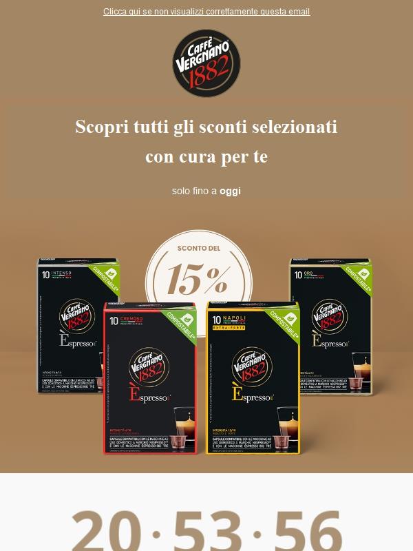 🌟 Ultimo giorno di sconto sui prodotti di Caffè Vergnano ☕