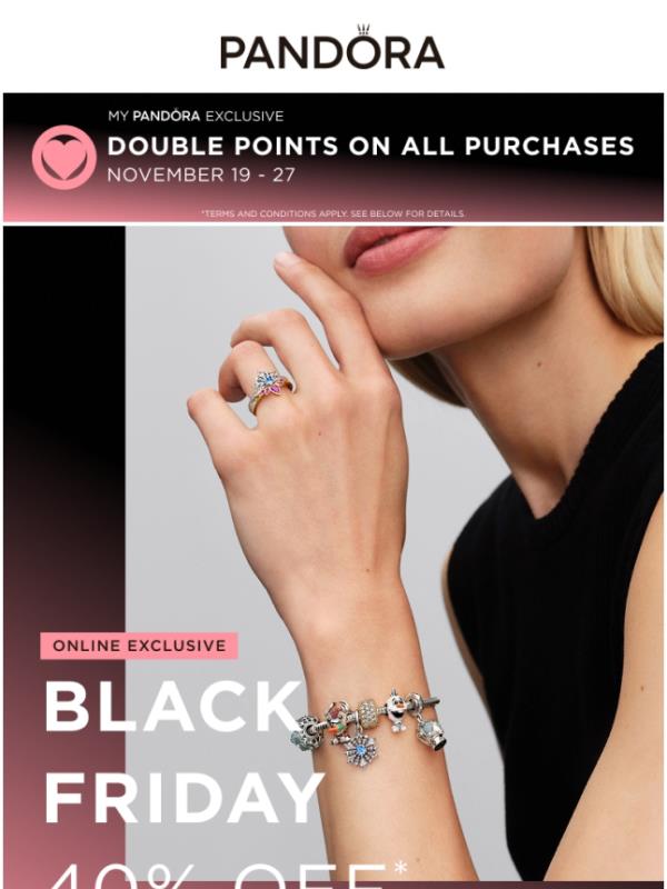 Exclusive Online Offer: 40% OFF Disney x Pandora!