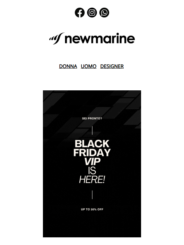 Black Friday - Sconti Fino al 30% OFF