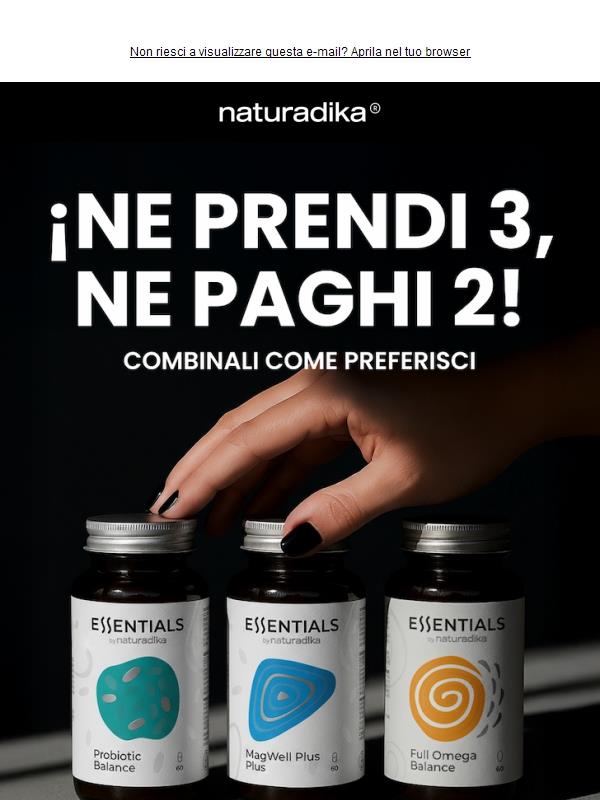 ⚫️¡Prendi 3, Paghi 2! 1 è Gratis