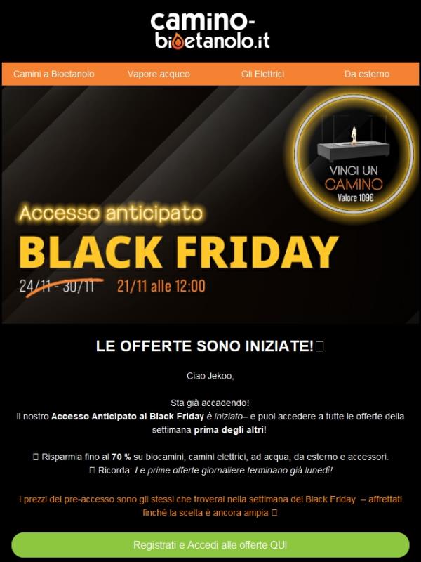 Il PRE-ACCESSO al Black Friday è iniziato 🔥