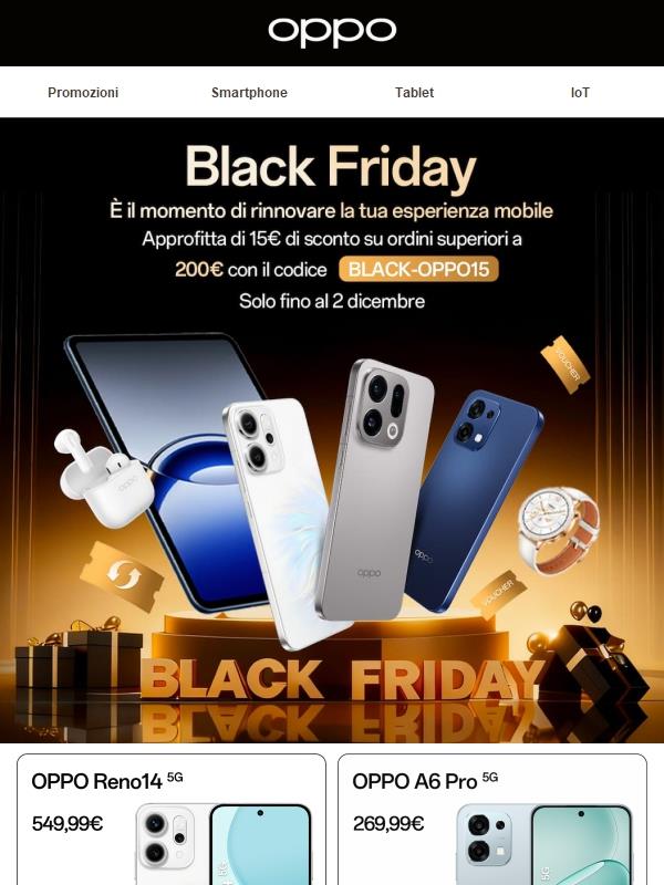 Black Friday: è il momento di rinnovare la tua esperienza mobile!