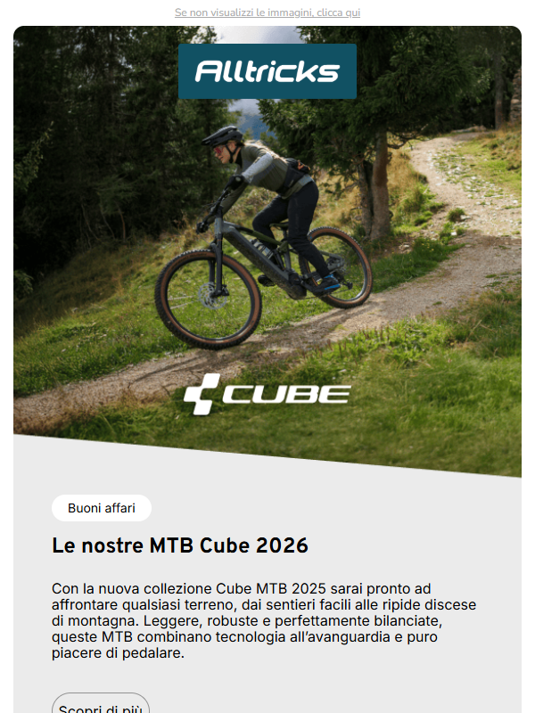Biciclette Cube MTB 2026, scopri tutte le novità.