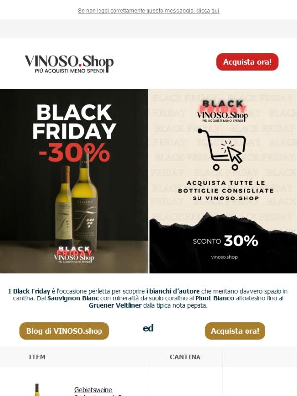 😍 VINOSO | Il Black Friday è l’occasione perfetta per scoprire i bianchi d’autore