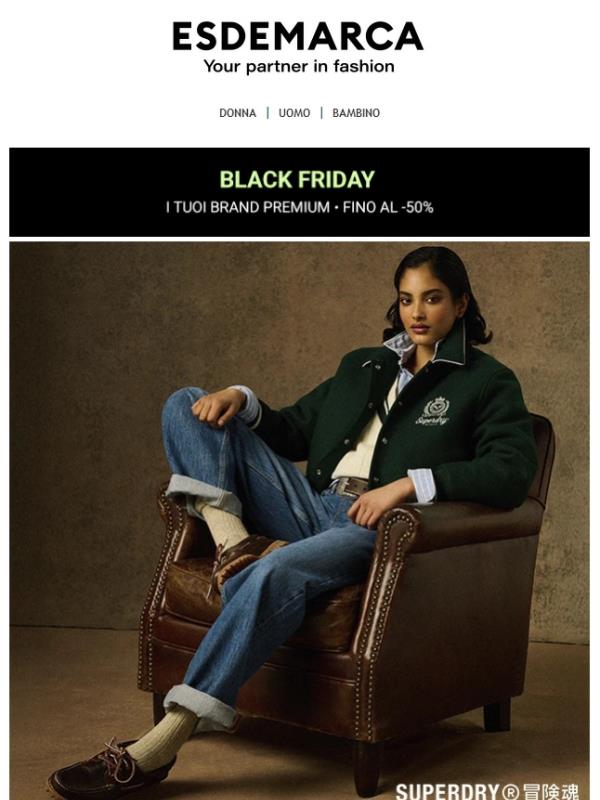 Giacche con fino al -50% nel Black Friday