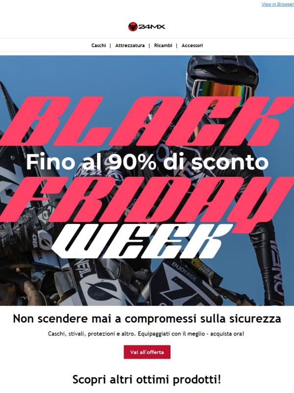Black Friday Week! 🏴 Offerte su attrezzatura protettiva