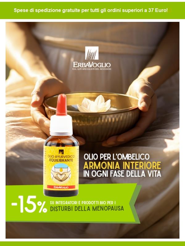 Ritrova l’equilibrio con il nostro Olio Ayurvedico Equilibrante 🌿