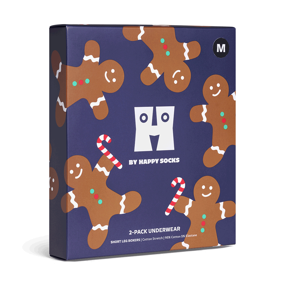 2-Pack Gingerbread Short Boxers Gift Set