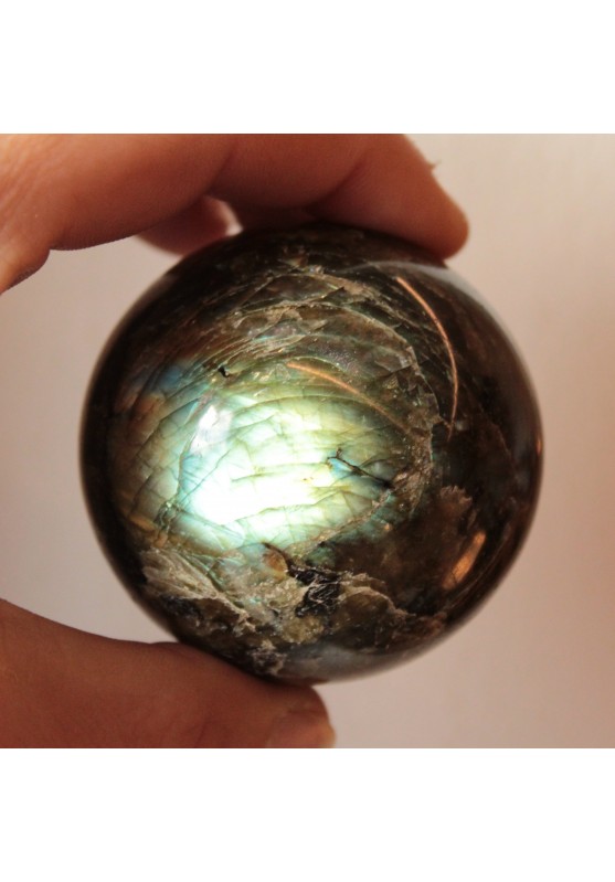 Image of Stupenda Sfera di LABRADORITE Pezzo unico Minerali Meditazione Chakra A+ 5cm