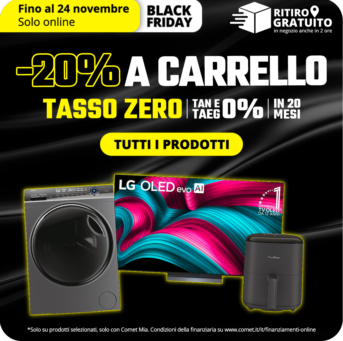 Black Friday: 20% di sconto online