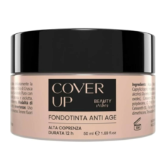 CoverUp Makeup – Fondotinta Antiage Water Resistant 50ml – Lunga Tenuta con Acido Ialuronico ed Emollienti Naturali – Idratante e Levigante – AlohaLabs