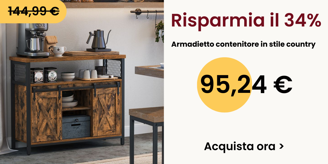 Armadietto contenitore in stile country