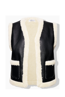 Gilet con pelliccia sintetica