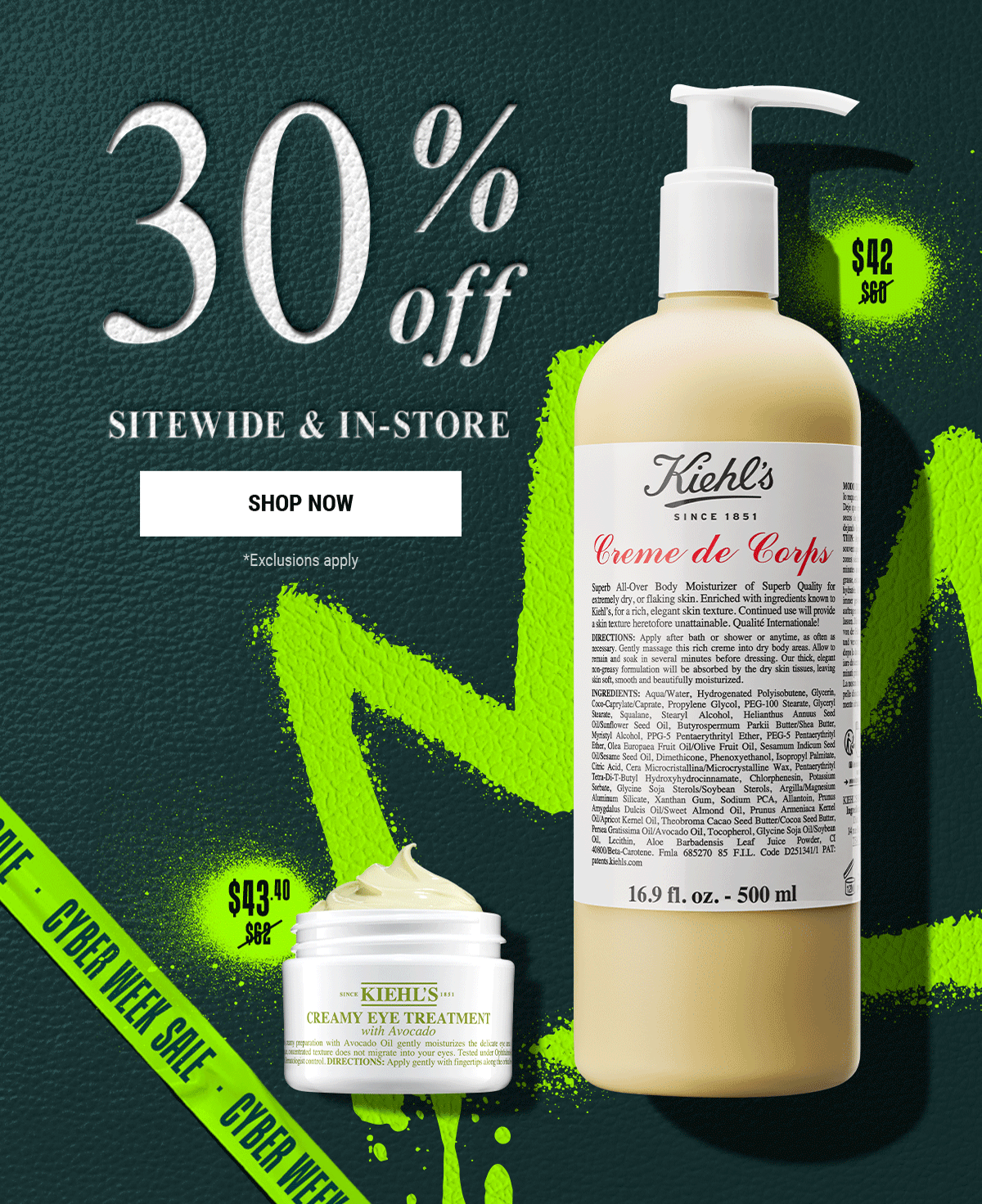 30% off SITEWIDE & IN-STORE