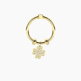 Anello SWING   con ciondolo QUADRIFOGLIO