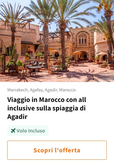 Viaggio in Marocco con all inclusive sulla spiaggia di Agadir